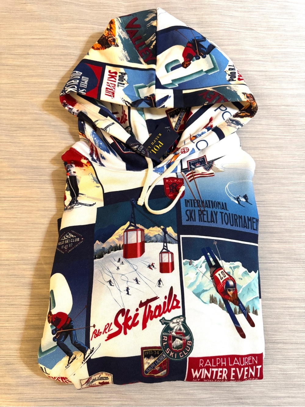 Polo Ralph Lauren Ski-Patchwork 1967 Stadium Fleece Hoodie